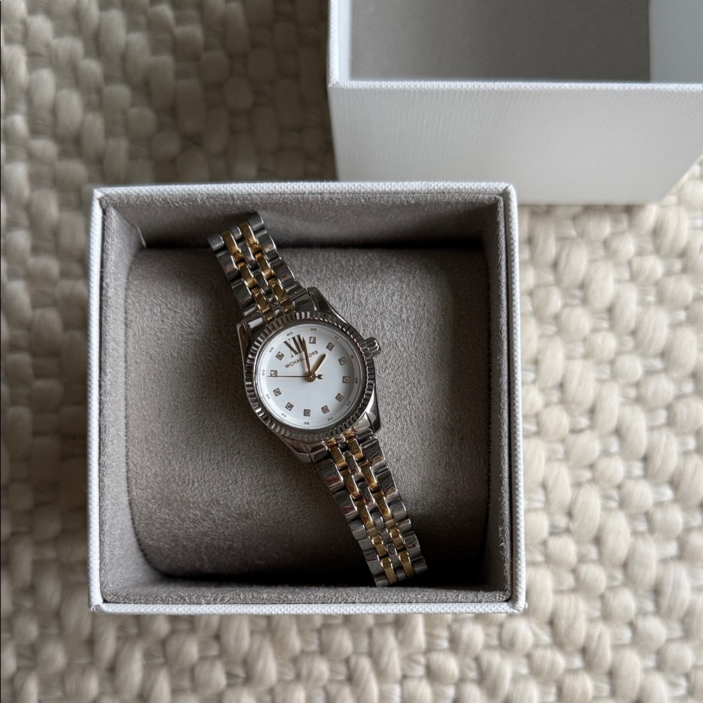 Michael Kora Two-Tone Stainless Steel Women’s Bracelet Watch - Gold & Silver